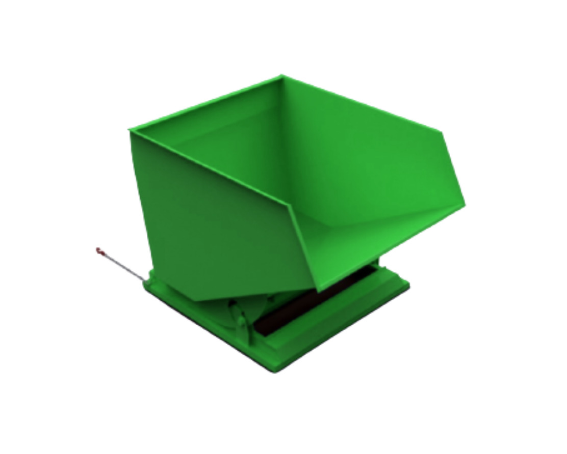 2400L Heavy Duty Tipping Skip Green