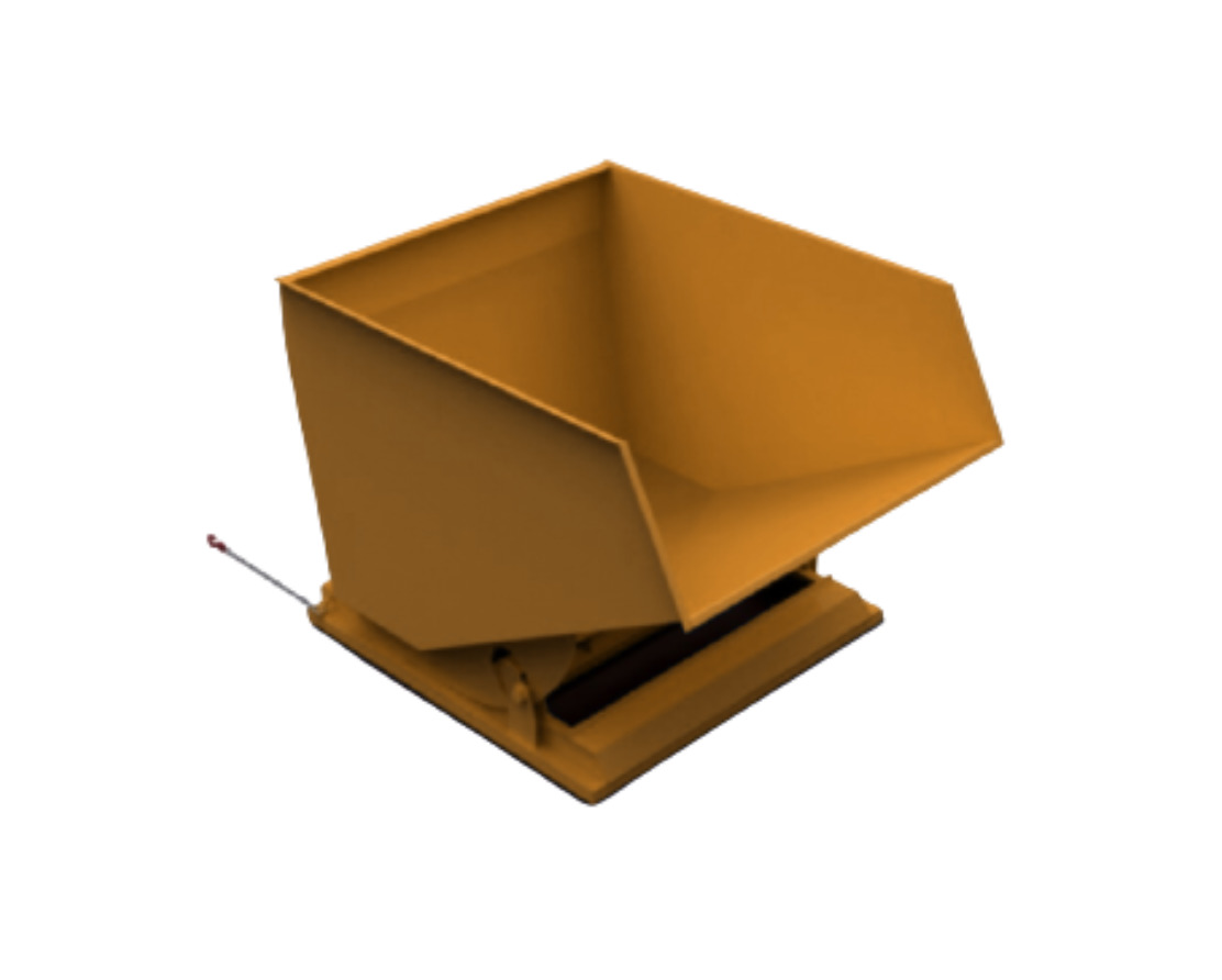 2400L Heavy Duty Tipping Skip Orange