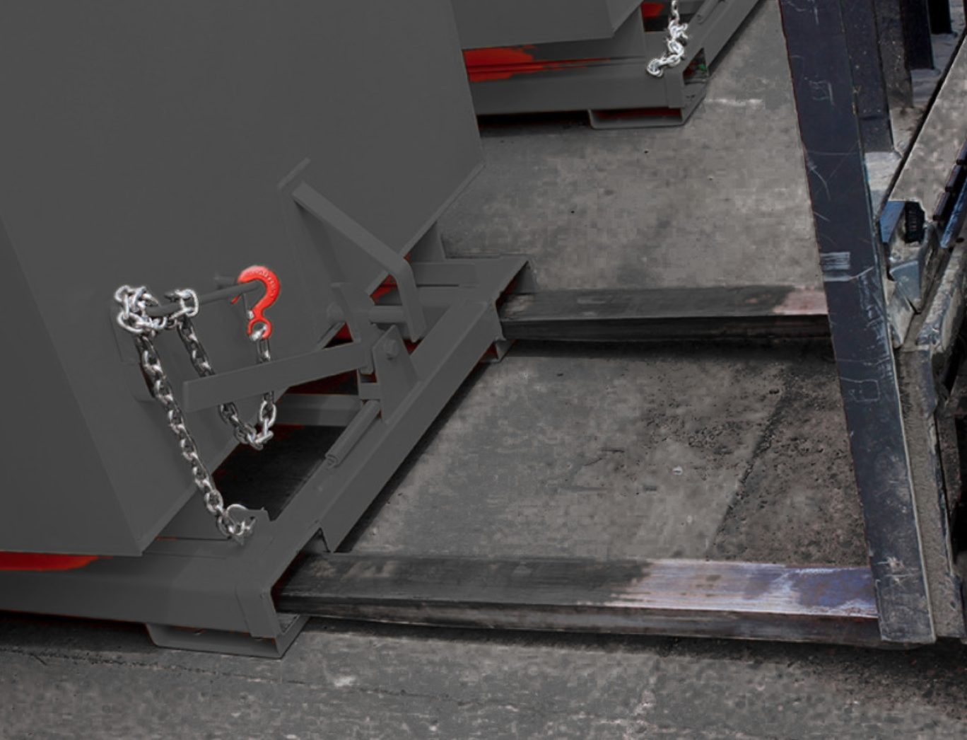 750L ECO Tipping Skip Black - Image 2