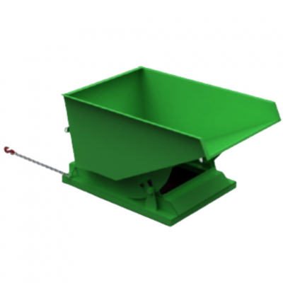 350L Heavy Duty Tipping Skip Green