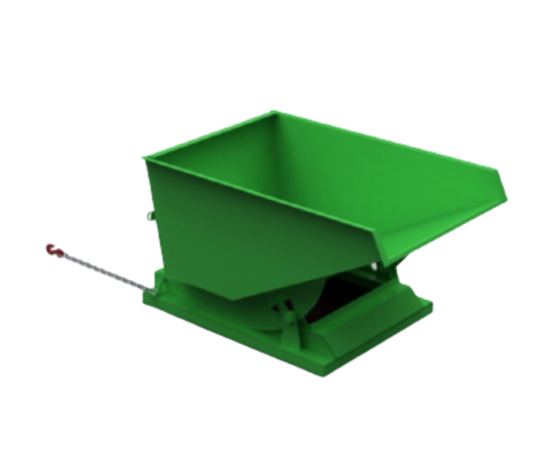 350L Heavy Duty Tipping Skip Green