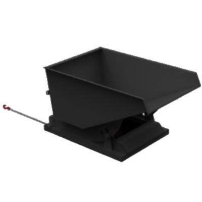 350L Heavy Duty Tipping Skip Black