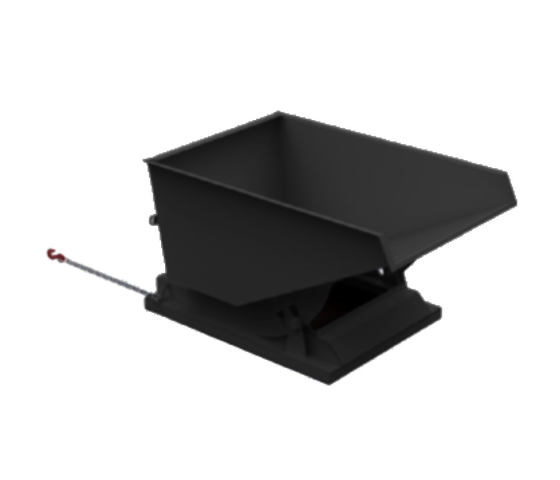 350L Heavy Duty Tipping Skip Black