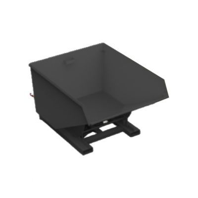 1250L ECO Tipping Skip Black