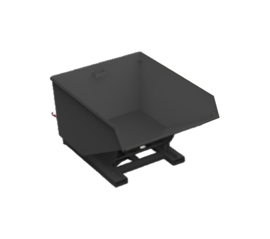 1250L ECO Tipping Skip Black