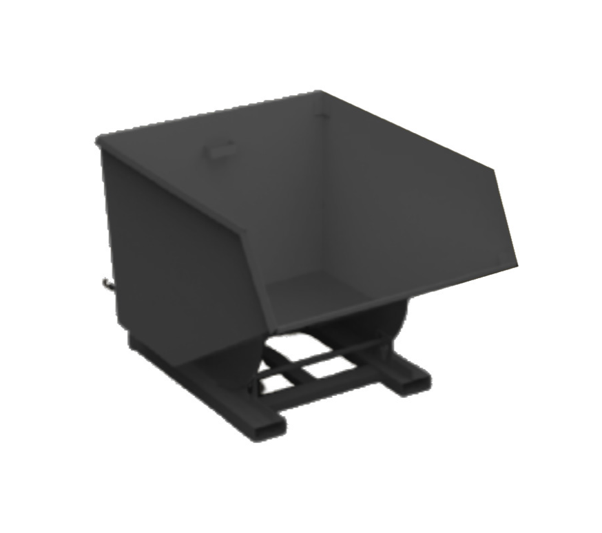 1750L ECO Tipping Skip Black