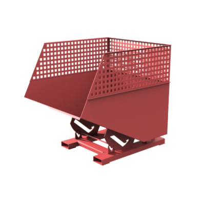 Tipping Skip with Mesh Side Extensions