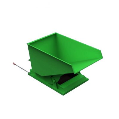 750L Heavy Duty Tipping Skip Green