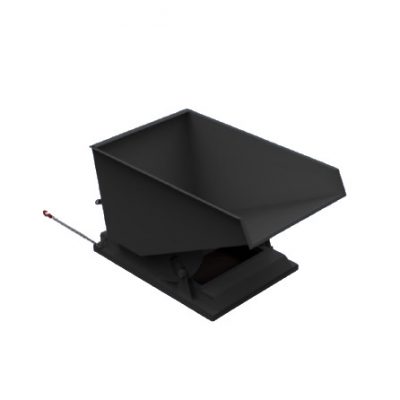 750L Heavy Duty Tipping Skip Black